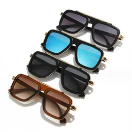 Punk Sonnenbrille Männer Quadrat Sonnenbrille Persönlichkeit Einzigen Strahl Adumbral Anti-Uv Brille Retro Brillen Ornamenta