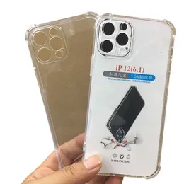 Capas de telefone celular Capas para iPhone 15 Pro Max 14 Plus 13 Mini 12 11 15mm Almofada de ar Transparente Transparente Canto Macio TPU Borracha de silicone Proteção de câmera à prova de choque C