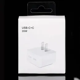 PD 35W Ladegeräte Dual USB C Port Netzteil Schnellladung US EU Wandstecker Ladegerät für Apple MacBook iPhone 11 12 13 14 15 Pro Max Doppelter Typ USB C