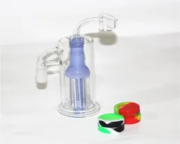 14mm glas aska catcher vattenpipa tillbehör med 5 ml färgglad silikonbehållare återlämnad manlig kvinnlig askatcher för bong dab rig q1469038