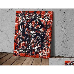 Paintings Jackson Pollock Form Hd Canvas Print Home Decoration Living Room Bedroom Wall Stickers Art Picture Canvas6461948 Drop Deli Dhk1F