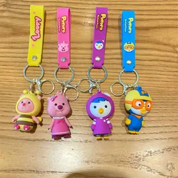 لطيف الصليب الصليب loopy Ruby Keychain صغير القندس الظهر الظهر إكسسوارات هدية 3D سلسلة المفاتيح