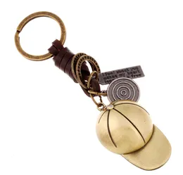 Bronze Baseball Hat Key ring I Feel about You Cap keychain bag hangs pendant Fashion Jewelry Will and Sandy drop Ship