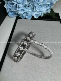 Pulseira de luxo de jóias de grife Vanca caleidoscópio 18k Van Clover Bracelet com cristais brilhantes e diamantes perfeitos para mulheres meninas cf72