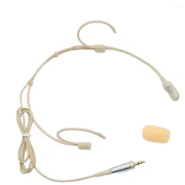 Аутентичные портативные кардиоидные микрофоны-гарнитуры для EW G3 G4, бежевая беспроводная система, 3,5 мм, стереозамок MiCWL