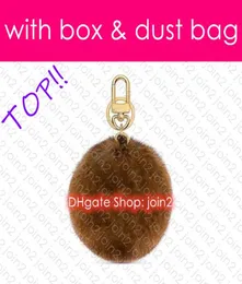 Top M69563 Plush Fur Bag Charm and Key Holder Designer Fashion Dragonne Car key Holder Pouch Coin Purse mini pochette accessoires4083969