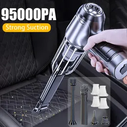 95000PA Car Vacuum Cleaner Powerful Wireless Mini Handheld Portable For Automotive Strong Suction Cleaning 231229