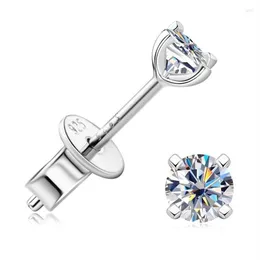 Kolczyki stadnorskie Iogou 925 Sterling Silver for Women 0 2-2 0carat Moissanite Solitaire Ear White Gold PlATED FINE JEINDY Prezent 2320