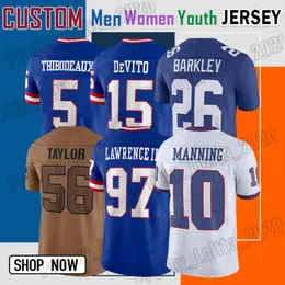 5 Kayvon Thibodeaux Fußballtrikot DeVito Dexter Lawrence II Saquon Barkley Darren Waller New Yorks Taylor Michael Strahan Giants Evan Neal Jalin Hyatt Eli Manning