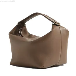 A lancheira saco linha saco de almoço de couro les Bains Tote estilo extremamente simples bolsa feminina estilo europeu americano portátil pequeno quadrado saco balde xy01