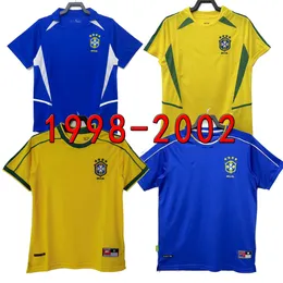 1998 Brasil soccer jerseys Retro shirts CASEMIRO VINI JR RICHARLISON PELE 1998 2002 Carlos Romario Ronaldinho camisa de futebol 2002 RIVALDO kit
