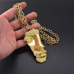 Chaînes Yangliujia Design exclusif Collier pendentif en métal doré Hip-Hop Punk Rétro Personnalité Femmes Bijoux Cadeaux 181Q