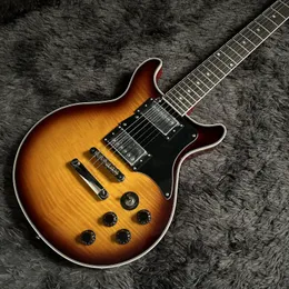 Studio elektryczna gitara mahoniowa body rosewood podstrunnica vintage kolor sunburst kolor płomień klonowy TOP TUNE-T-O-MATIC BEZPIECZNIK