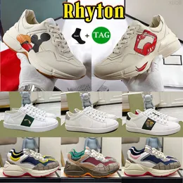 10A Rhyton Designer Shoes Men Men Platform Sneakers Ace Screener Canvas Castiral Fashion Old Daddy Shoe Mens Luxury Vintage Chunky Leather Printed Trainers