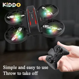 Mini RC Drone Airplane Helicopter UFO Infraed Remote Control Light Aircraft Electronic Model Quadcopter Toys for Children 231229