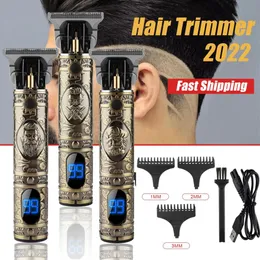 Düzeltici 2022 USB Elektrikli Saç Kesikleri Şarj Edilebilir Tıraş Makinesi Sakal Döşeme Profesyonel Erkekler Saç Kesme Hine Sakal Berber Saç Kesme T9