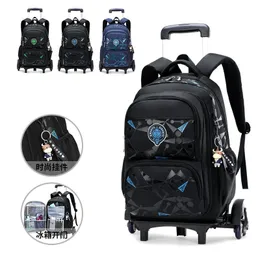 Child luggage school bag On wheels students Backpack can climb stairs Casual suitcase 613 years Children travel backpack 231229