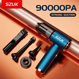 SZUK 90000PA Mini aspirapolvere per auto Senza fili Potente macchina per la pulizia portatile Elettrodomestico portatile per Blow 2 in 1 231229