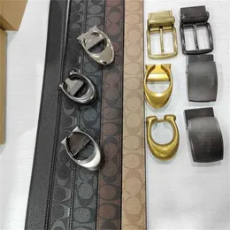 50% скидка дизайнера New Kou Family Double Buckle Мужская C-Pattern Business Casual Dress Gift Box Cowhide пояс