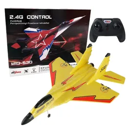 RC Airplane 24g جهاز التحكم عن بُعد MIG530 Wireless Fighter Glider EPP FOAM DRONE ALEDROP LOCEAL TOYS للأطفال البالغين 231229