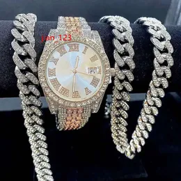 Mens Bustdown Moissanite Diamante Relógio gelado Moissanite Hip Hop Relógio Para Rappers homens moda de luxo relógios mecânicos