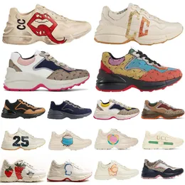 2024 sapatos de grife moda sapatos esportivos de luxo sapatos casuais bege sapatos esportivos masculinos retro impressão dos desenhos animados das mulheres caixa de impressão tamanho 36-45