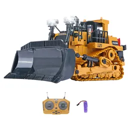 RC Truck Crawler Heavy Bulldozer Toy 124 9CH Excavator 24G Radio Controlled Toys for Boy Gift 231229