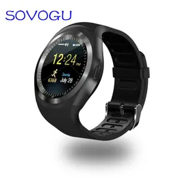 시계 Sovo Bluetooth Y1 Smart Watch Relogio Android 스마트 워치 전화 통화 SIM TF 카메라