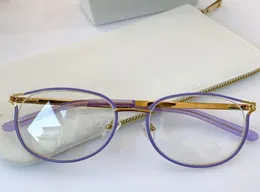 ファッション女性メガネフレームC2126素敵なビッグラウンドカテイフルリム眼鏡5218140処方メガネフルセットパッキング6405157
