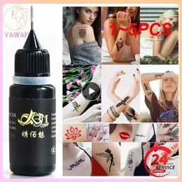 Tatueringsfärg 1-5 st 10 ml Professionell säker vattentät pigmentövning Ink Body Art Färgglad