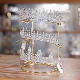 Tiaras gelinlik aksesuar mücevher organizatör raf gelin headdress tutucu ekran kolye için standı ev bileziği l230704