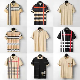 Tshirts Designer Polo Shirt Mens Polos Tshirt Fashion Plaid Plaid Plaid Plaid Sister Sleeve Top Top Top Top Thirts عالية الجودة من الرجال الصيف الصيفي تي شيرت تي شيرت كبير