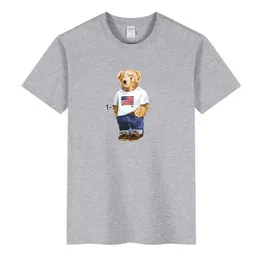 2023 Brand Bear Polo Shirts Men's T-shirts Designer Shirt Sports Summer Cotton Fashion Mens Women Tees Black Luxury Clothes Dunks Clothes T Shirts For Menfxug