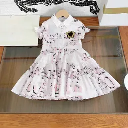 Платья 23SS дизайнерская юбка детская дизайнерская одежда платье для девочек платье принцессы платье-рубашка с логотипом бренда Высококачественная детская одежда a1