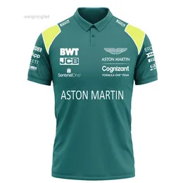 2024 Trend Nowe stylie bluzy bluzy Męskie Zestawy 2023 Aston Martin F1 Racing Krótki długie rękawowe polo pamiątkowe