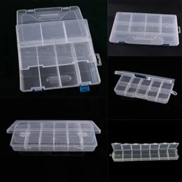 Boxes New Practical 3.3*15cm Plastic 7 Compartment Storage Box Case Bead Rings Jewelry Display Organizer