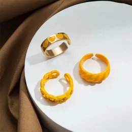 Кольца кластера, 3 шт./компл., полое кольцо с капающим маслом, креативное открытие в форме сердца, геометрическое соединение, универсальные женские богемные украшения