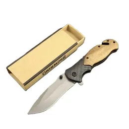 Оптовая продажа X50 Red Shadow с деревянной ручкой Тактический складной нож Кемпинг Охота EDC Карманные ножи