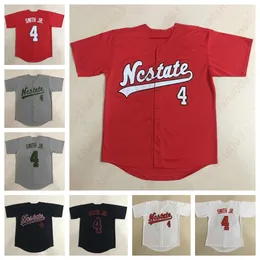 Personaliza NC State 4 Smith Jr Wolfpack NCAA College Béisbol Jerseys cosidos cualquier nombre cualquier número Viste Cooper Consiglio Logan Whitaker Robert Nedry Shane Van Dam