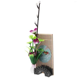 Teller Künstliche Blumen Outdoor Pflanzen Sushi Platte Dekor Sashimi Dekoration Holz Für Braut Japanische Restaurant Versorgung