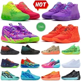 Lamelo Ball 1 MB.01 02 03 Basketskor Toxiska Rick och Morty Rock Ridge Red Queen inte härifrån lo ufo buzz Black Blast Mens Trainers Sport Sneakers US 7-12