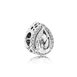 Charms 100% 925 Sterling srebrny lśniący łzawice urok oryginalny europejski urok bransoletka moda moda ślub biżuteria zaręczyn