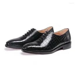 Men Import Dress Ouluoer Shoes Lace-Up Crocodile Wedding Shoe Business Formal 33399