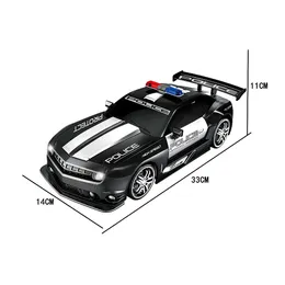 Large Racing Mustang Police Car, Children's Wireless Remote-controlled Gift, High-speed Drift Charging Car Model
