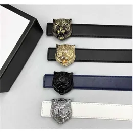 59% Belt Designer New Big tiger head buckle frosted leather atmospheric fashion men's business casual pants belt ancient