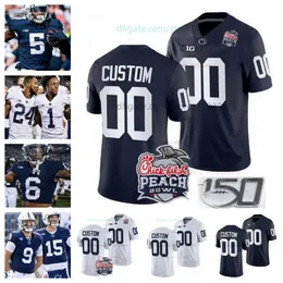 Anpassa PSU Penn State Football Jersey NCAA College Keandre Lambert-Smith Trace McSorley Marcus Allen Joe Paterno KJ Hamler Noah Cain Mitchell Tinsley