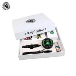 Dragonhawk Professional Tattoo Kit Set Rotary Tattoo Machine Kit Pen Power Ink Sets Needles Accessories Makeup Gift Box Makeup 231229