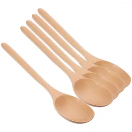 Strumenti di misurazione Cucchiai da zuppa in legno Mangiare Mescolare Mescolare Manico lungo Cucina Cucina Stoviglie per la casa