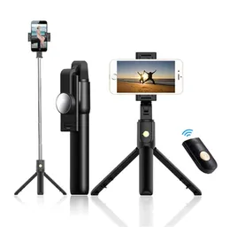Multifunctional Bluetooth wireless camera selfie stick Universal tripod mini selfie stick Aluminum alloy Bluetooth selfie stick wh4689124