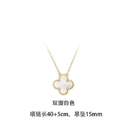 Titanium steel double-sided necklace designer female 18K gold Korean classic Joker clavicle chain luxury high-grade sweater chain